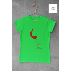 Round Neck - Wine - Green Round Neck - Wine - Green