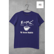 Round Neck - T Shirt E=MC2 Navy Blue Round Neck - T Shirt E=MC2 Navy Blue