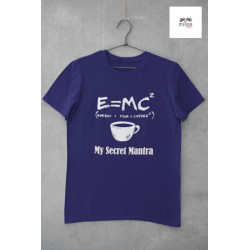 Round Neck - T Shirt E=MC2 Navy Blue Round Neck - T Shirt E=MC2 Navy Blue