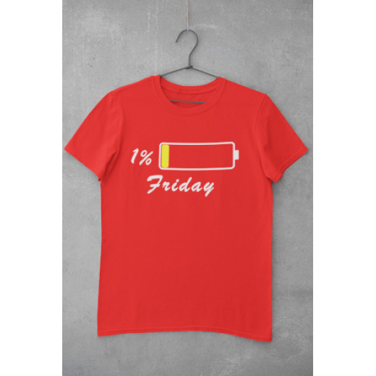 Round Neck - T Shirt Friday Red Round Neck - T Shirt Friday Red