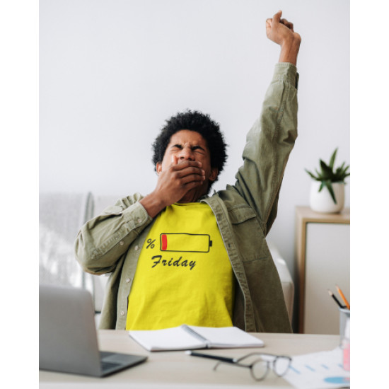 Round Neck - T Shirt Friday Yellow Round Neck - T Shirt Friday Yellow