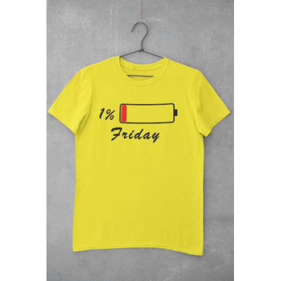 Round Neck - T Shirt Friday Yellow Round Neck - T Shirt Friday Yellow
