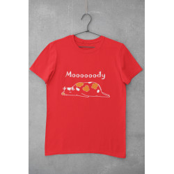 Round Neck - T Shirt Moody Red Round Neck - T Shirt Moody Red