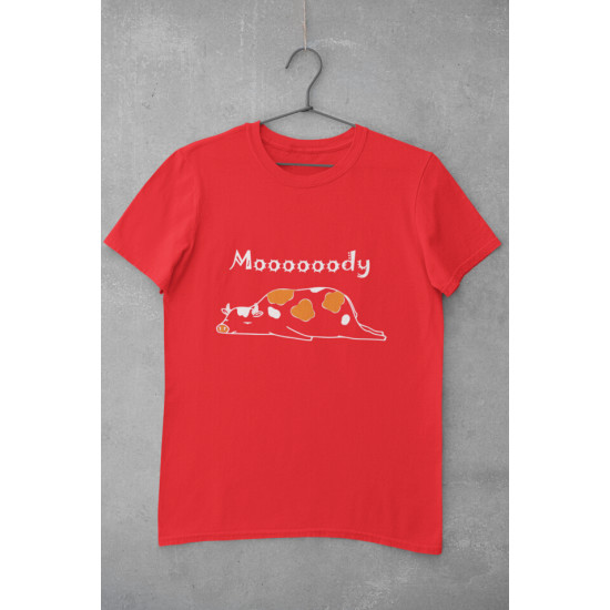 Round Neck - T Shirt Moody Red Round Neck - T Shirt Moody Red