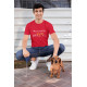 Round Neck - T Shirt Moody Red Round Neck - T Shirt Moody Red