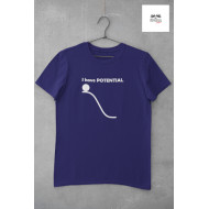 Round Neck - T Shirt Potential Navy Blue Round Neck - T Shirt Potential Navy Blue