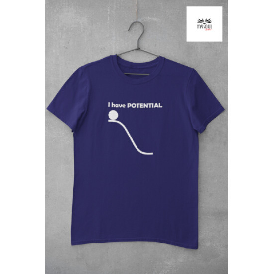 Round Neck - T Shirt Potential Navy Blue Round Neck - T Shirt Potential Navy Blue