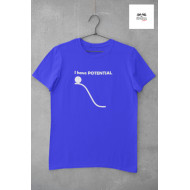 Round Neck - T Shirt Potential Blue Round Neck - T Shirt Potential Blue