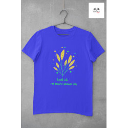 Round Neck - T Shirt Beauty Around Blue Round Neck - T Shirt Beauty Around Blue