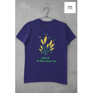 Round Neck - T Shirt Beauty Around Navy Blue Round Neck - T Shirt Beauty Around Navy Blue