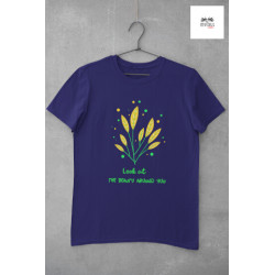 Round Neck - T Shirt Beauty Around Navy Blue Round Neck - T Shirt Beauty Around Navy Blue