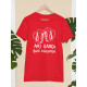 Round Neck - Aaj Gadi Bhai Chalaiga - Red Round Neck - Aaj Gadi Bhai Chalaiga - Red