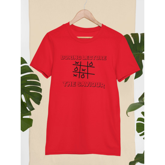 Round Neck - Boring Lecture - Red Round Neck - Boring Lecture - Red