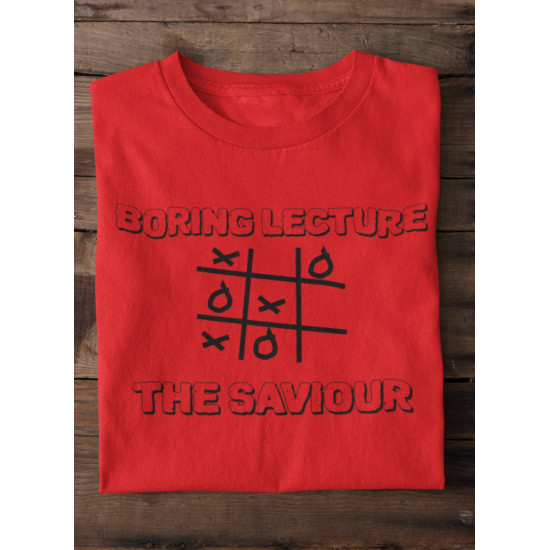 Round Neck - Boring Lecture - Red Round Neck - Boring Lecture - Red