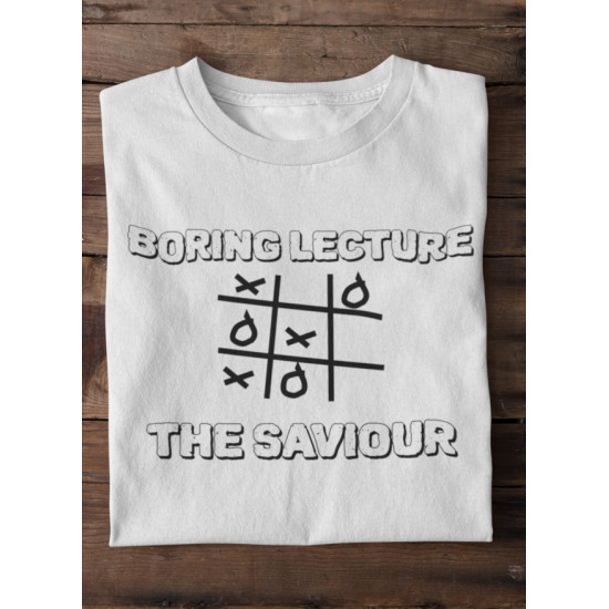 Round Neck - Boring Lecture - White Round Neck - Boring Lecture - White