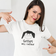 Round Neck - Gossip Continues - White Round Neck - Gossip Continues - White