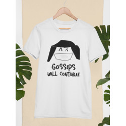 Round Neck - Gossip Continues - White Round Neck - Gossip Continues - White