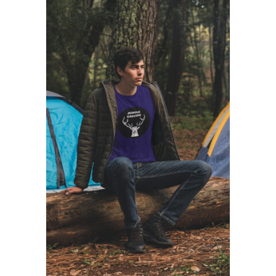 Round Neck - Jungle Calling - Navy Blue Round Neck - Jungle Calling - Navy Blue