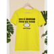 Round Neck - Savdhaani - Yellow Round Neck - Savdhaani - Yellow