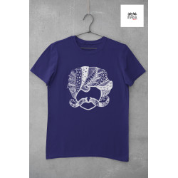 Round Neck - Chokho Lage - Navy Blue Round Neck - Chokho Lage - Navy Blue