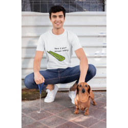 Round Neck - Celery - White